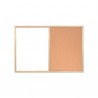 Quadro Cortiça + Branco Magnético PINHO NATURAL