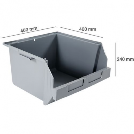 Caixa de bico de recolha empilhável - Comprimento 400 mm - 28 L