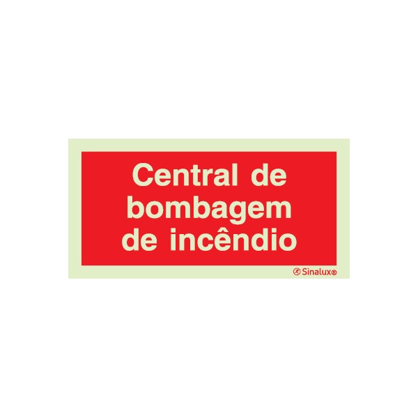 Sinal de central de bombagem de incêndio