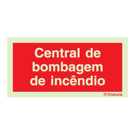 Sinal de central de bombagem de incêndio