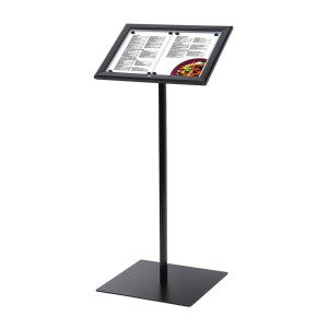 Porta Menus Preto / LED