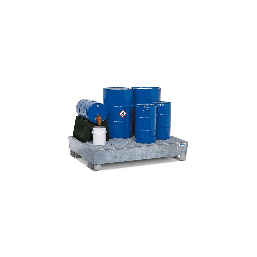 Bacia em aço para 4 bidões 1300x1780x343 mm
