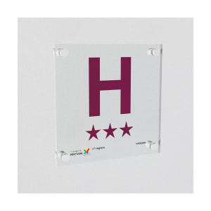 Placa de Hotel 20x20 cm