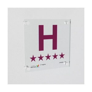 Placa de Hotel 20x20 cm