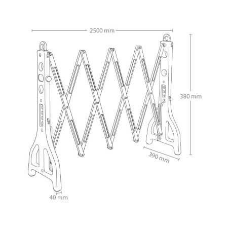 Rechargeable Reflective Barrier - Portable and Visible