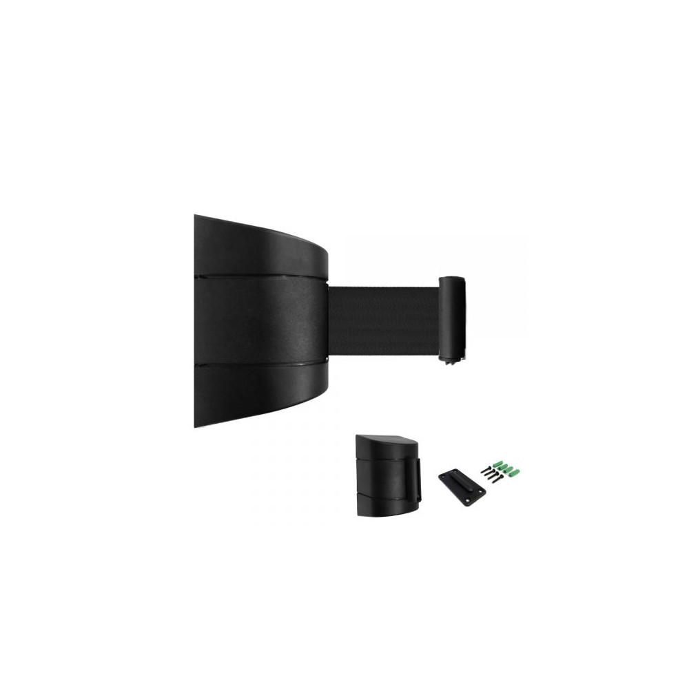 Schwarze Wandspule mit schwarzem Band