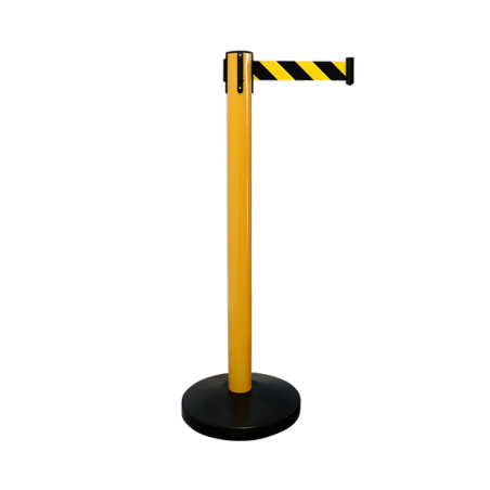 Poste de delimitación 1 Cinta Negro/Amarillo
