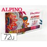 Marcador alpino dual artist dupla ponta color experience estojo de 72 unidades cores sortidas