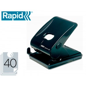 Furador rapid sc40 plastico capacidade 40 folhas cor preto