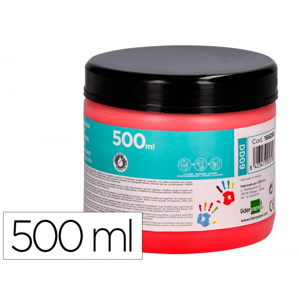 Pintura dedos liderpapel embalagem de 500 cc vermelho Pintura dedos liderpapel embalagem de 500 cc vermelho