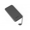 Bateria externa groovy 4000mah para dispositivos android micro usb tipo c cor cinza escuro
