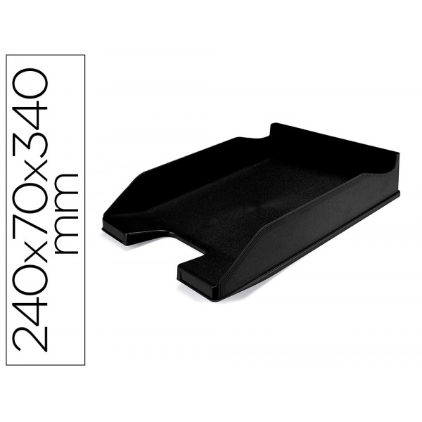 Bandeja de secretaria liderpapel ecouse 100 plastico reciclado 240x70x340mm cor preto Bandeja de secretaria liderpapel ecouse 100 plastico reciclado 240x70x340mm cor preto
