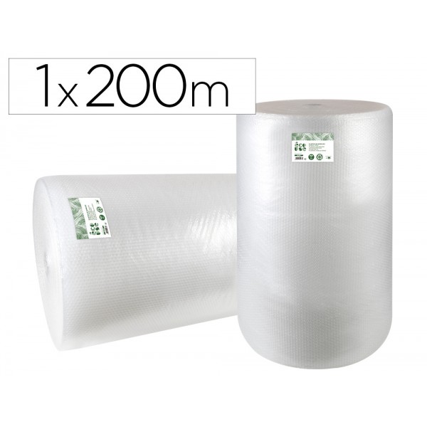 Plastico com bolhas liderpapel ecouse 1x200m 30 de plastico reciclado