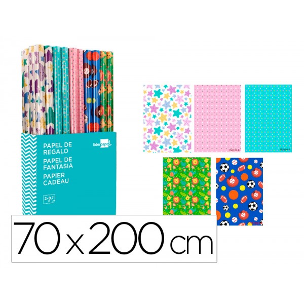 Papel fantasia liderpapel infantil rolo de 70 x 200 cm Papel fantasia liderpapel infantil rolo de 70 x 200 cm
