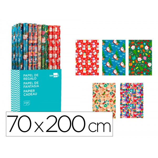 Papel fantasia liderpapel natal rolo de 70 x 200 cm sortido b Papel fantasia liderpapel natal rolo de 70 x 200 cm sortido b