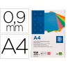 Capa de encadernacao liderpapel cartao din a4 09 mm rosa fluor pack de 50 unidades