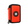 Estojo escolar antartik triplo cor vermelho 36 pecas 200x125x65 mm