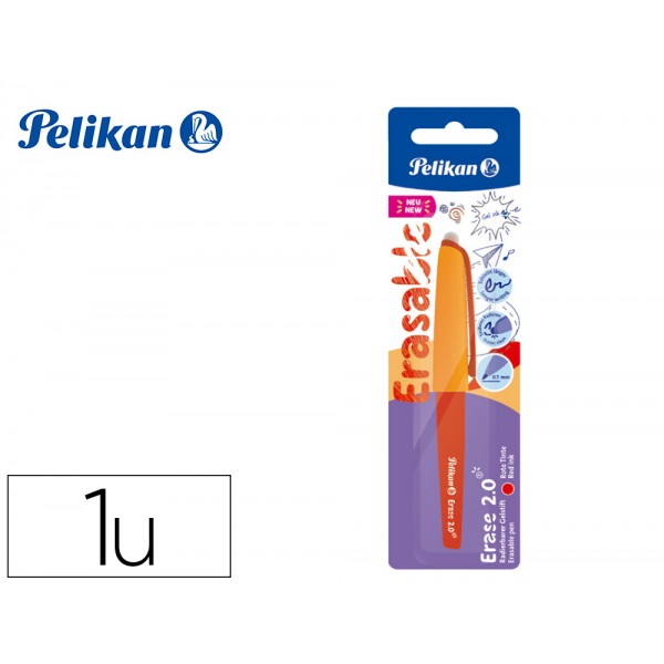 Roller pelikan erase 20 apagavel ponta 07 mm tinta gel cor vermelho Roller pelikan erase 20 apagavel ponta 07 mm tinta gel cor vermelho