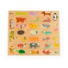 Puzzle andreutoys domino animais madeira 28 pecas