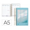 Agenda espiral liderpapel perissa a5 2023 semana vista papel 80 gr cor mar
