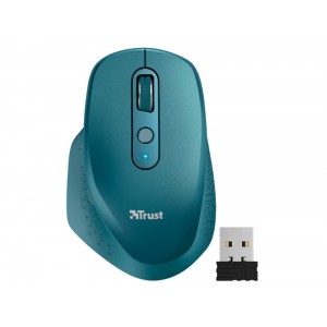 Rato trust ozaa otico sem fios 2400dpi 6 botoes usb 20 azul