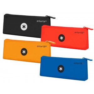 Estojo escolar antartik silicone triangular cores sortidas intensas
