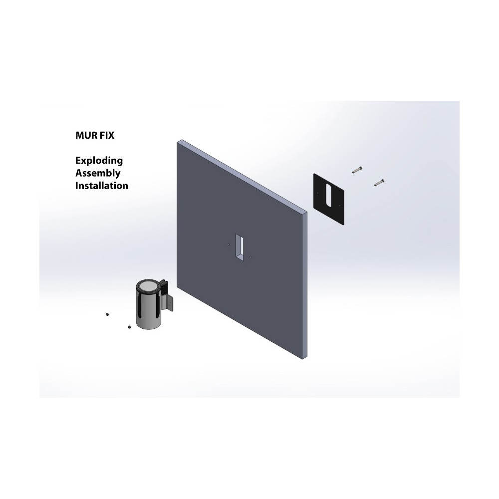 WALL FIX Poste industrial de plástico con correa