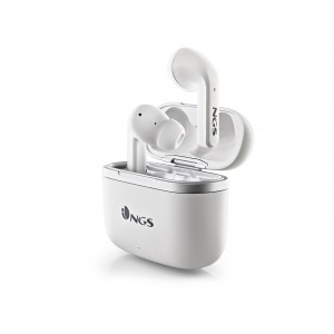 Auricular ngs artica crown sem fios alcance 10 m base de carga controlo tatil autonomia 32 horas usb c cor branco