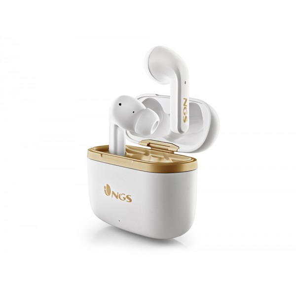 Auricular ngs artica trophy sem fios alcance 10 m base de carga controlo tatil autonomia 20 horas usb c cor branco Auricular ngs artica trophy sem fios alcance 10 m base de carga controlo tatil autonomia 20 horas usb c cor branco