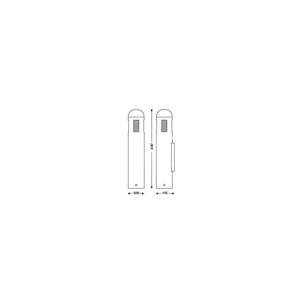 Cenicero tubular de pared de 1 l