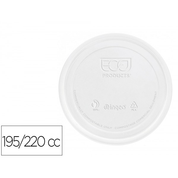 Tampa de plastico biodegradavel para copo de 195 220 cc pack de 100 unidades