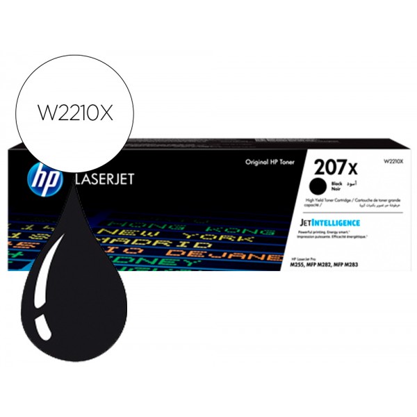 Toner hp 207x color laserjet pro m282nw m283fdn m283fdw preto 3150 paginas