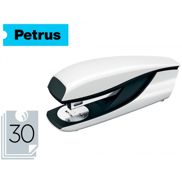 Agrafador petrus 635 wow branco metalizado capacidade 30 folhas