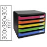 Bloco classificador de secretaria exacompta big box plus apaisada iderama arlequin 5 gavetas multicolor 270x355x271 mm