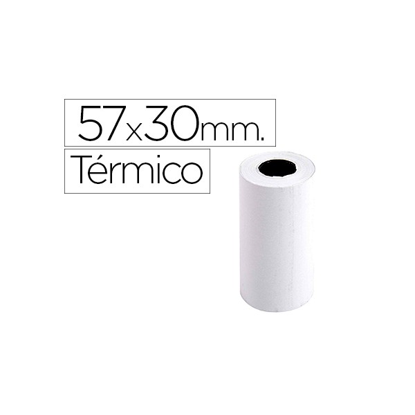 Rolo de calculadora exacompta termico 57 mm x 30 mm 55 g m2