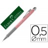 Lapiseira faber castell 05 mm apollo retratil cor rosa claro