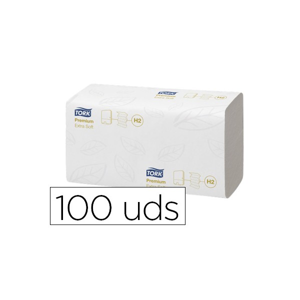 Toalha seca maos tork xpress extra suave 2 folhas 34x212 cm pack de 100 unidades