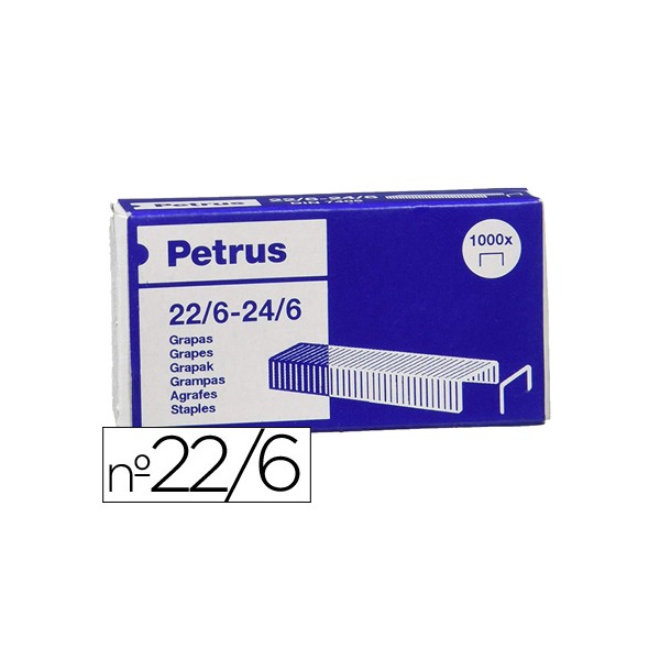 Agrafes petrus galvanizada 22 6 caixa 1000 unidades