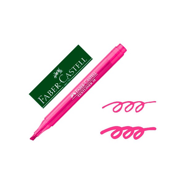 Marcador faber fluorescente textliner 38 rosa