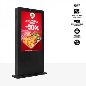 Totem publicitário Exterior LCD FULL HD 55" polegadas