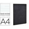 Caderno clairefontaine capa cartolina din a4 pautado 5 mm 96 folhas cor preto