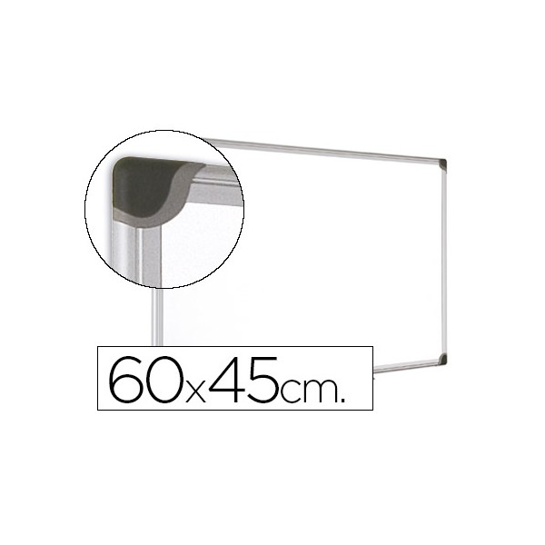 Quadro branco bi office magnetica maya w ceramica vitrificada moldura de aluminio 60 x 45 cm com bandeja para acessorios