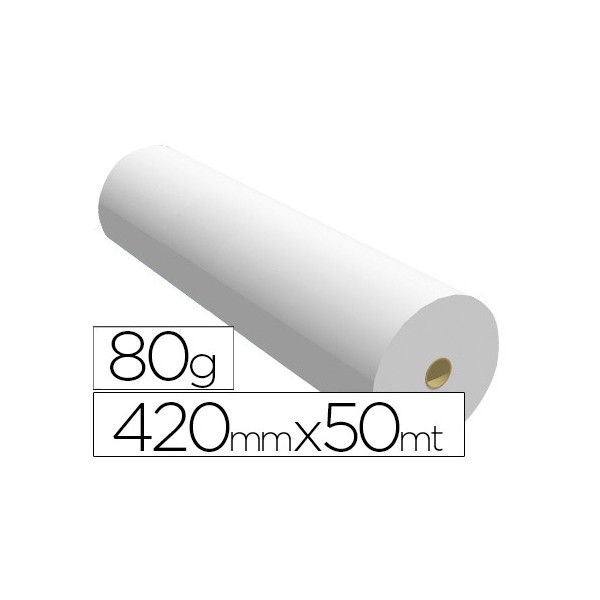 Papel reprografia para plotter 420mmx50mt 80gr impressao tinteiro