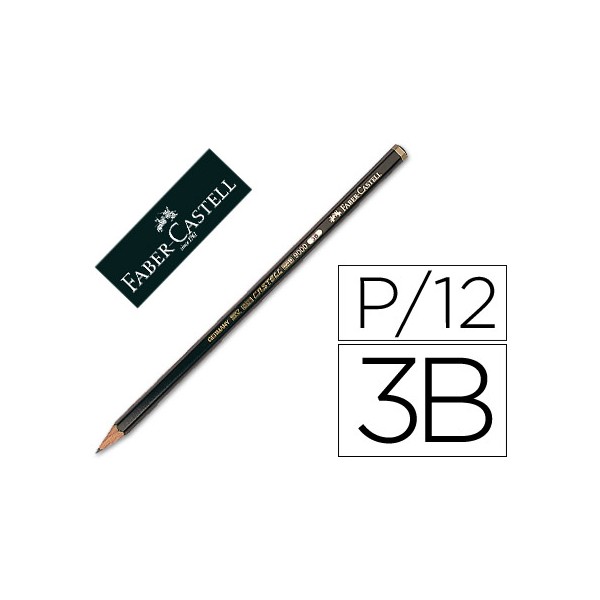 Lapis de grafite faber 9000 3b unidade