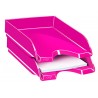 Tabuleiro de secretaria cep plastico rosa 257x348x66 mm