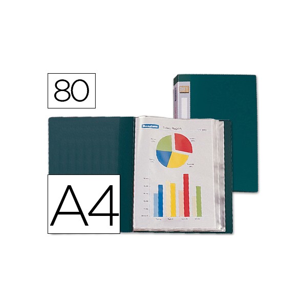 Capa catalogo liderpapel 80 bolsas din a4 verde