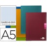 Caderno escolar liderpapel scriptus 48 folhas din a5 quadricula 3 mm papel 90 gr com margem