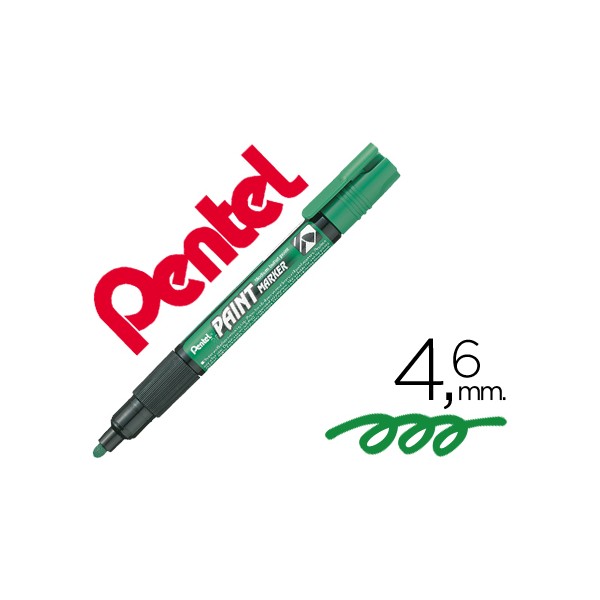 Marcador pentel mmp20 paint vidro e plastico verde