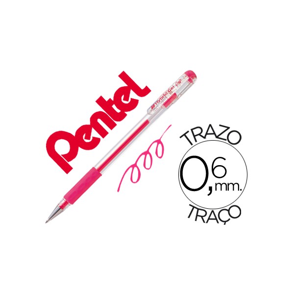 Roller pentel k116 gel grip rosa