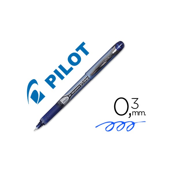 Marcador pilot ponta fina v 5 grip azul 05 mm